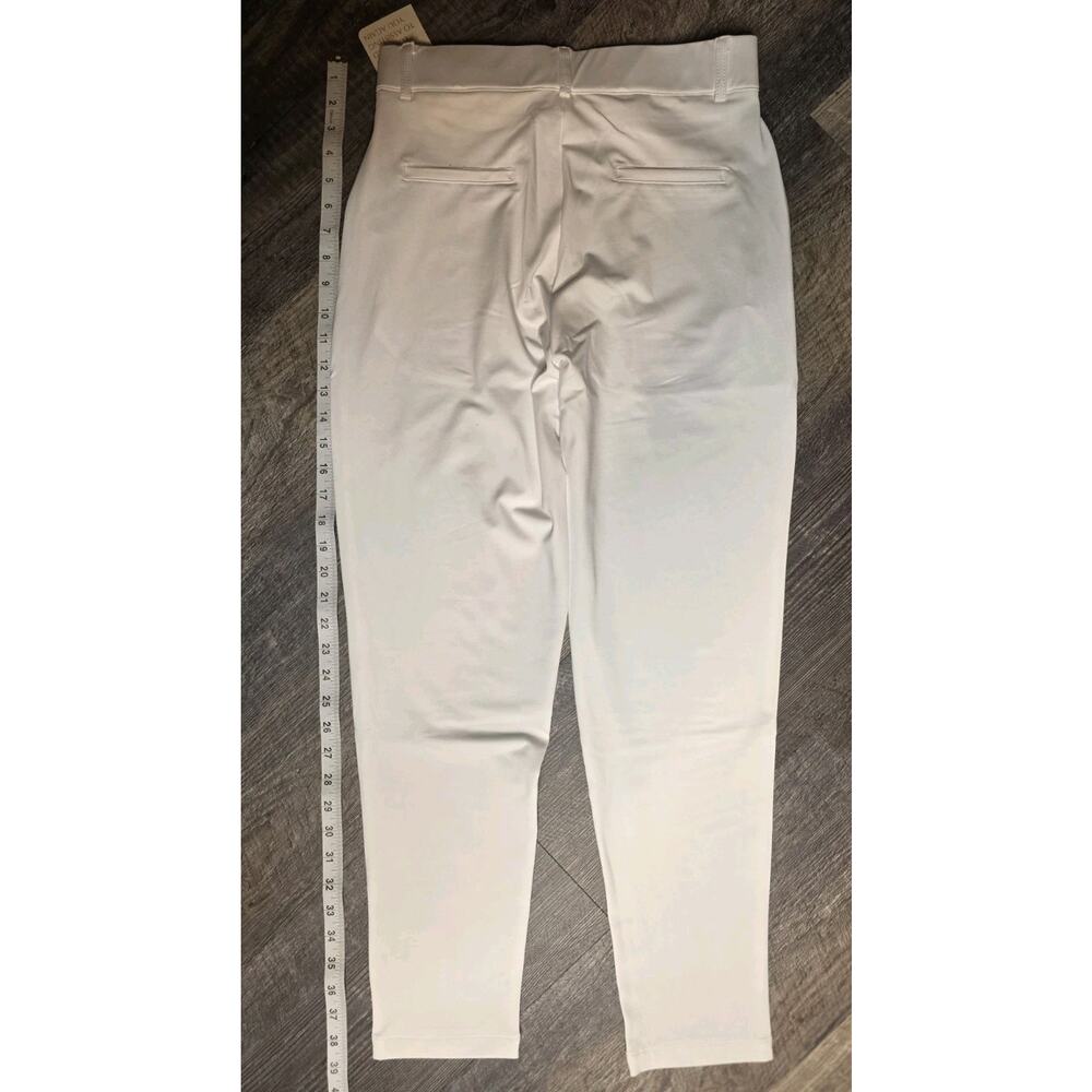 Bamans Women's Dress Pants Size M 8-10 White Stretch Ankle Work Office NWT - Picture 5 of 6